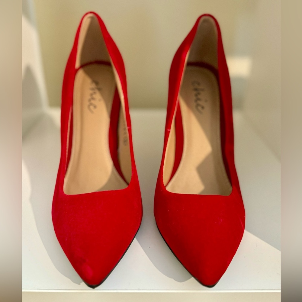 Chic Red Women's Heels